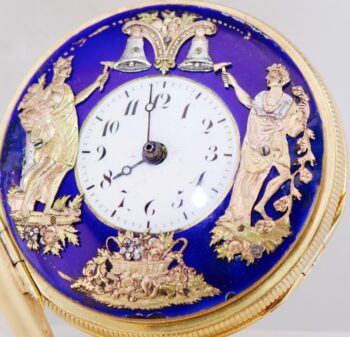 Antique 18K Gilt Vermeil Jaquemart Automaton Quarter Repeater Pocket Watch RARE