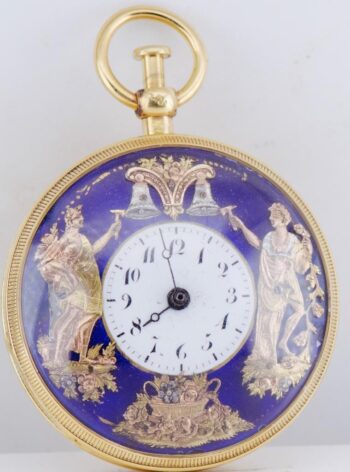 Antique 18K Gilt Vermeil Jaquemart Automaton Quarter Repeater Pocket Watch RARE