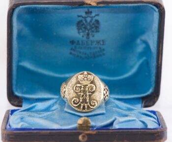 MUSEUM QUALITY WWI Imperial Faberge Presentation Ring - Tsar Nicholas II