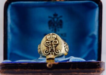MUSEUM QUALITY WWI Imperial Faberge Presentation Ring - Tsar Nicholas II