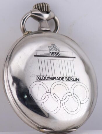 MUSEUM QUALITY c.1936 XI. Olympic Berlin Commemorative Pocket Watch - Oversize