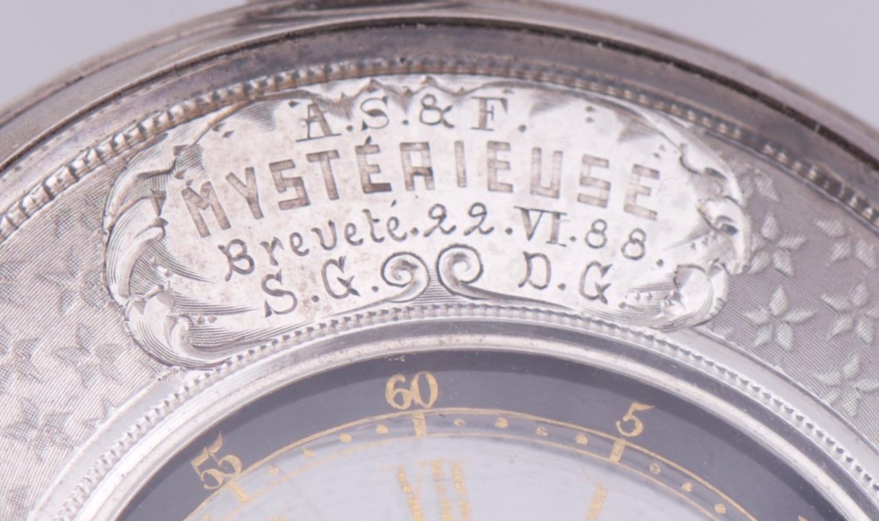 MUSEUM QUALITY: Extremely Rare Antique "Mystérieuse" Silver Mystery Pocket Watch