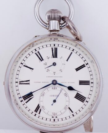 Ulysse Nardin German Navy Deck CHRONOMETER Power Reserve Pocket Watch c.1936
