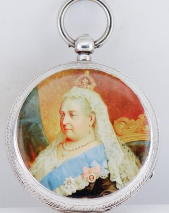 MUSEUM QUALITY Antique 1890s John Forrest Sterling Silver & Enamel Pocket Watch