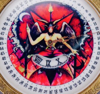 Antique Pocket Watch Occultist Baphomet Dial DIGITAL HOURS Single Hand c1890's