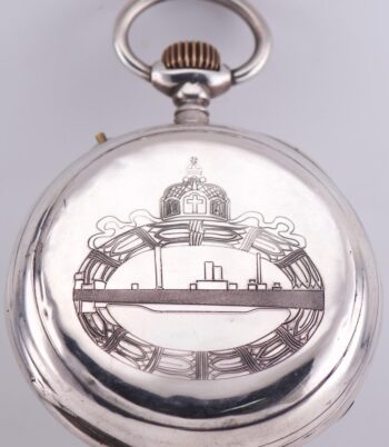 Massive 69mm Solid Silver WWI Imperial German Navy Award Pocket Watch - 236g -