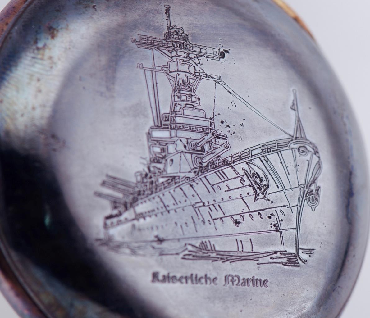 WWI German Navy "Kaiserliche Marine" Triple Calendar Moonphase Pocket Watch 1916