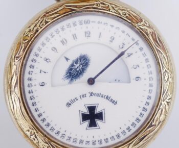 Oversized 70mm Antique WWI German Army Award Pocket Watch c.1916 – 24H Day/Night