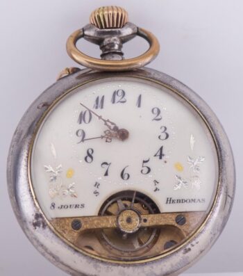 WWI German Navy (Kaiserliche Marine) U-Boat Officers Hebdomas 8-Day Pocket Watch