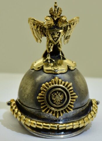 Antique Faberge Locket Pill Box Pendant Fob 14k Gold and Silver/Easter Egg Box