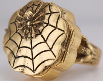 Antique c.1790 Charles Oudin Paris Verge Fusee Ring Watch - 18k Gilt Vermeil