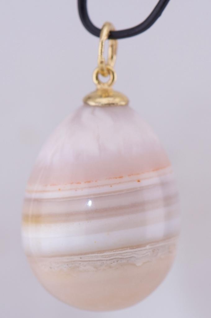 Antique FABERGE Hand Carved Agate Hard Stone Garnets Easter Egg Pendant