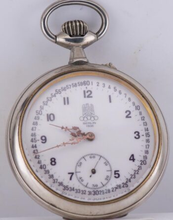 MUSEUM QUALITY c.1936 XI. Olympic Berlin Commemorative Pocket Watch - Oversize