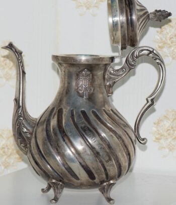 Antique Faberge Solid Silver Presentation Jug Tsar Nicholas II Monogram 1896