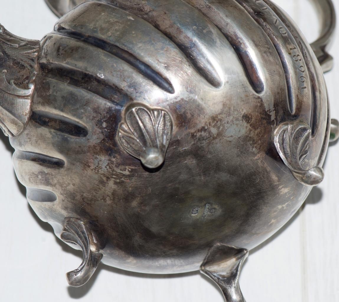 Antique Faberge Solid Silver Presentation Jug Tsar Nicholas II Monogram 1896