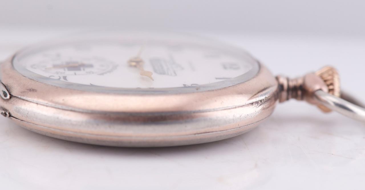 ANTIQUE 1930s LONGINES Silver "9 Grands Prix" Pocket Watch – German Tank Brigade