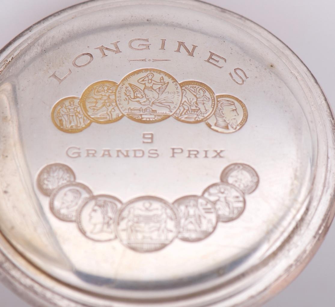 ANTIQUE 1930s LONGINES Silver "9 Grands Prix" Pocket Watch – German Tank Brigade