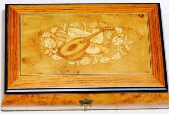 Exceptional Vintage REUGE Swiss Cylinder Music Box | Acajou Burl Wood MINT