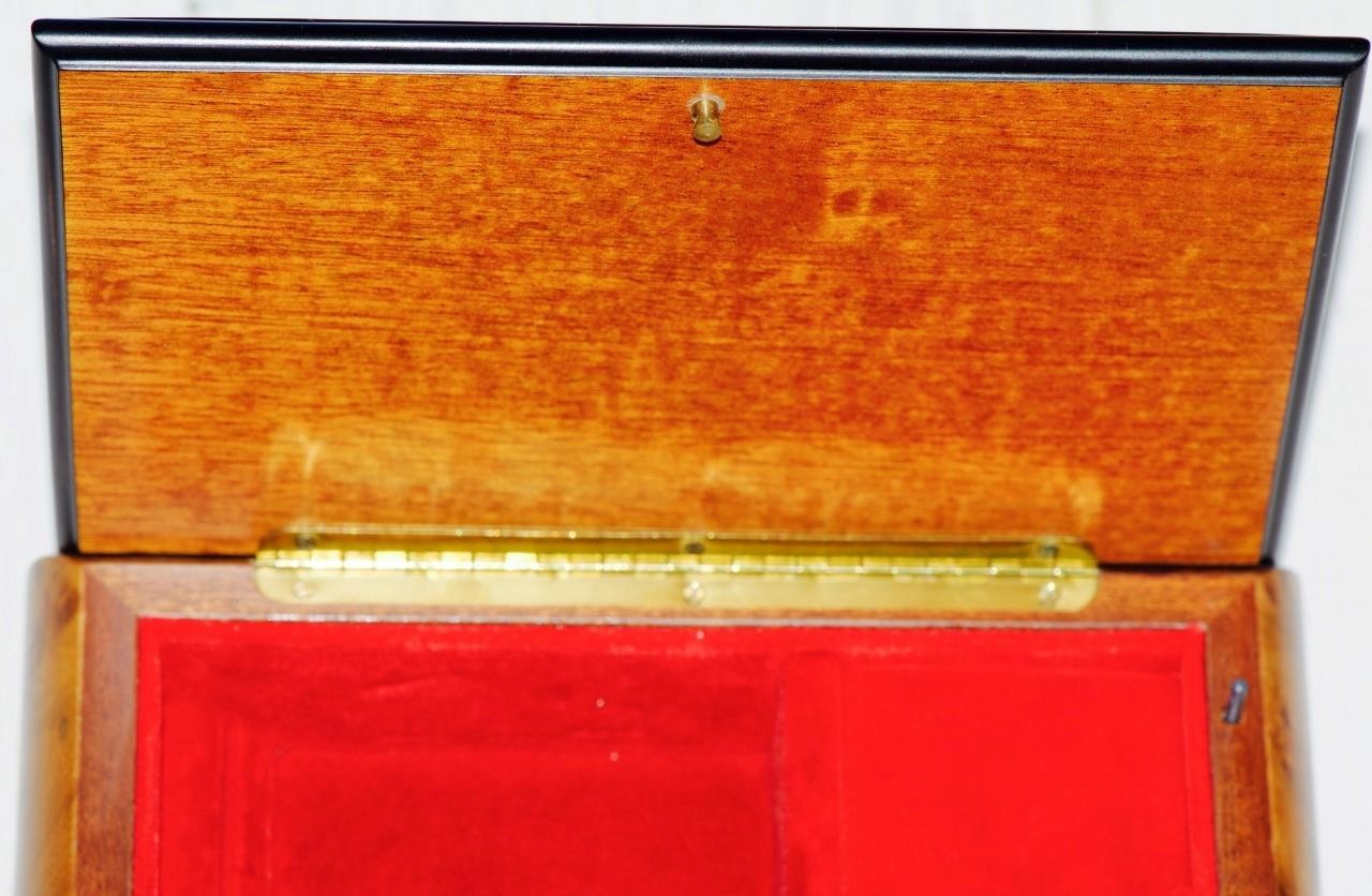 Exceptional Vintage REUGE Swiss Cylinder Music Box | Acajou Burl Wood MINT