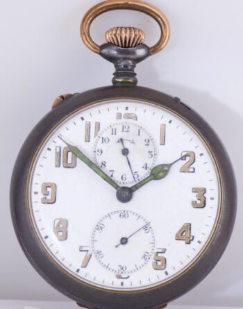 RARE WWI German Army Tank Brigade Officer Award Alarm Pocket Watch | Totenkopf