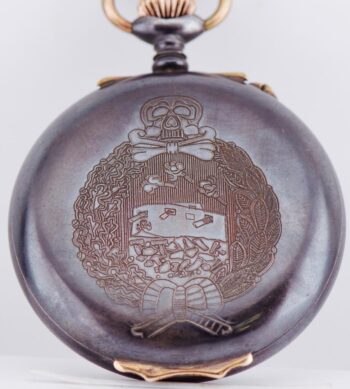 RARE WWI German Army Tank Brigade Officer Award Alarm Pocket Watch | Totenkopf