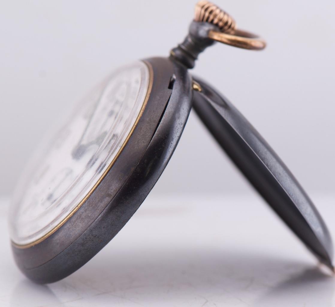 RARE WWI German Army Tank Brigade Officer Award Alarm Pocket Watch | Totenkopf