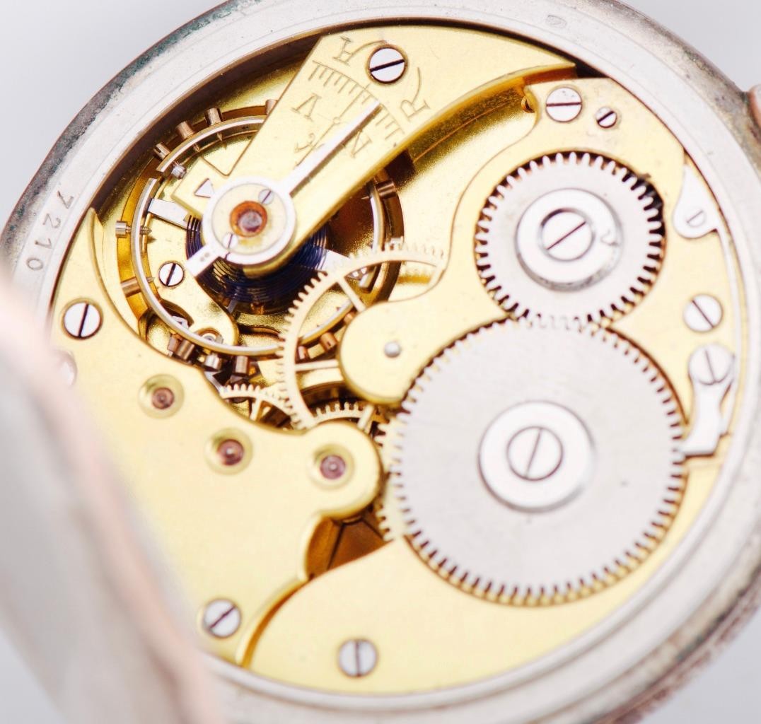 Antique Late 19th C. Memento Mori Solid 800 Silver Pocket Watch – Jump Hour Dial