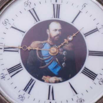 Rare Antique Tsar's Era Silver Pocket Fob Watch c1880's-Tsar Alexander III