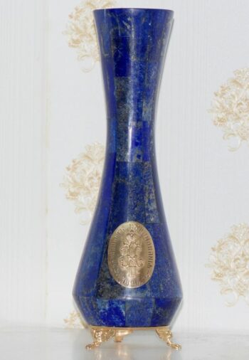 Antique Faberge Hand-Carved Lapis Lazuli Presentation Vase – Tsar Nicholas II