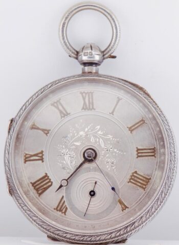 Antique Silver Gold Enamel Pocket Watch Awarded by Queen Victoria 1890 J.Forrest