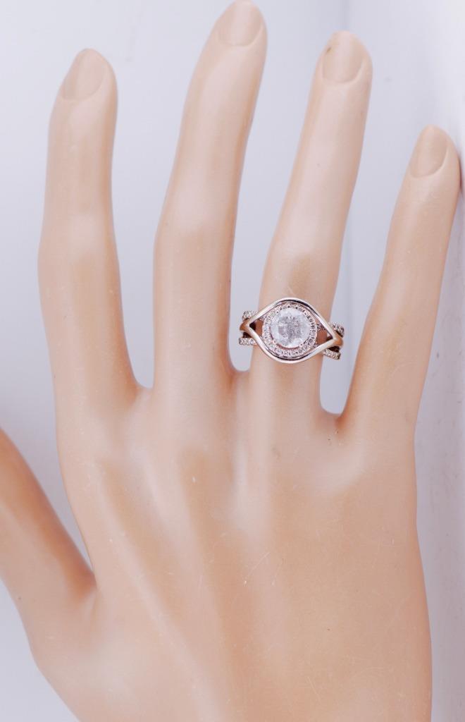 Estate Designers Yalina Engagement Ring 14k White Gold and 2ct Diamond