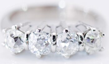 ANTIQUE TIFFANY & CO. 1.60ctw Old Mine Cut Diamond Platinum Ladies Ring - Size 5