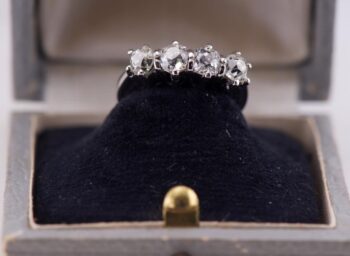 ANTIQUE TIFFANY & CO. 1.60ctw Old Mine Cut Diamond Platinum Ladies Ring - Size 5