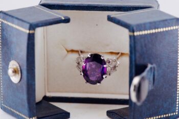 EXQUISITE ANTIQUE ART DECO Tiffany & Co. 18k White Gold 5.0ct Amethyst & Diamond