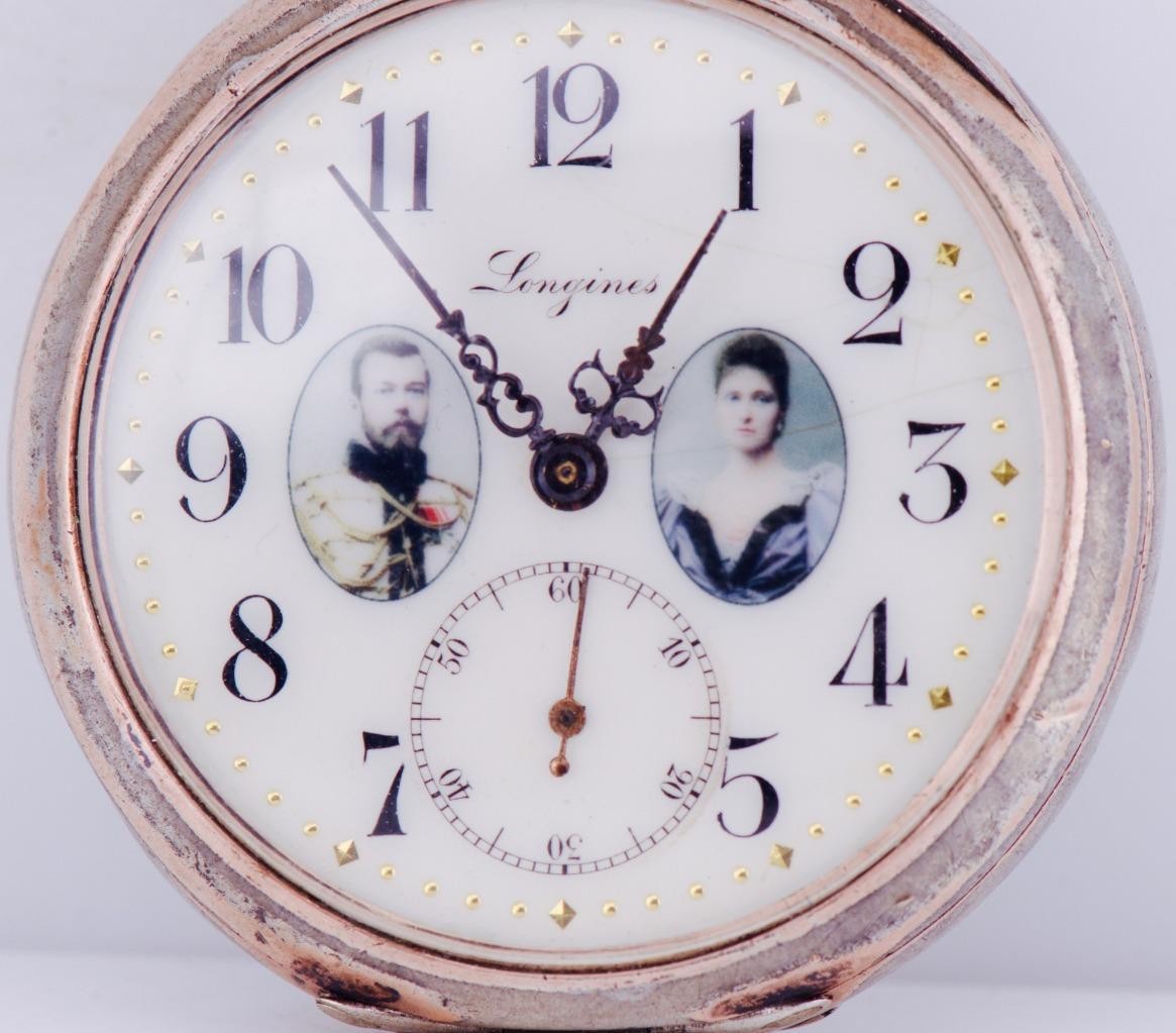Antique Longines Silver Grand-Prix Pocket Watch Military Officer Award c1907