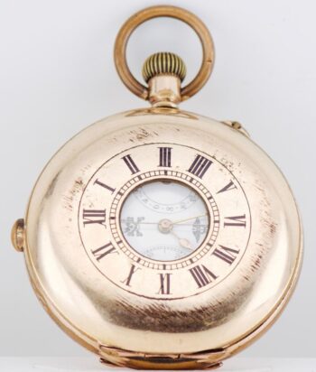 ANTIQUE c.1890s Doctor's Chronograph Half-Hunter Pocket Watch - Memento Mori