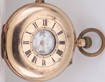 ANTIQUE c.1890s Doctor's Chronograph Half-Hunter Pocket Watch - Memento Mori