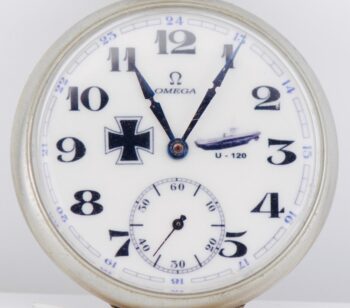 ANTIQUE c.1940s OMEGA German Navy U-Boat Officer's Award Pocket Watch U-120