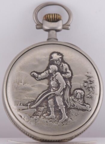 Antique 1890s Jewish Hebrew Dial Pocket Watch Moeri Repousse Jerusalem 50mm Mint