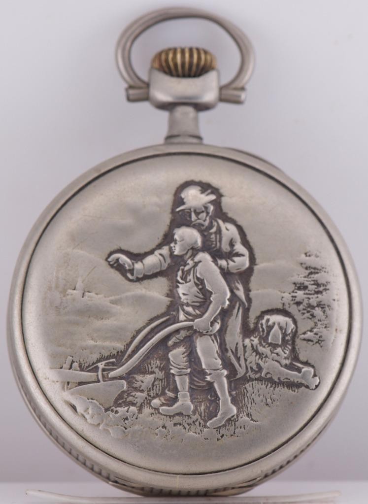 Antique 1890s Jewish Hebrew Dial Pocket Watch Moeri Repousse Jerusalem 50mm Mint