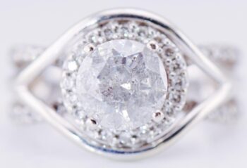 Estate Designers Yalina Engagement Ring 14k White Gold and 2ct Diamond