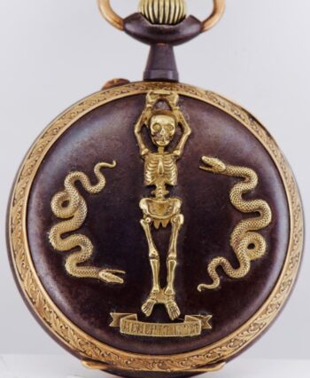 Oversize 66.5mm Memento Mori Skeleton Triple Calendar Moon Phase Pocket Watch