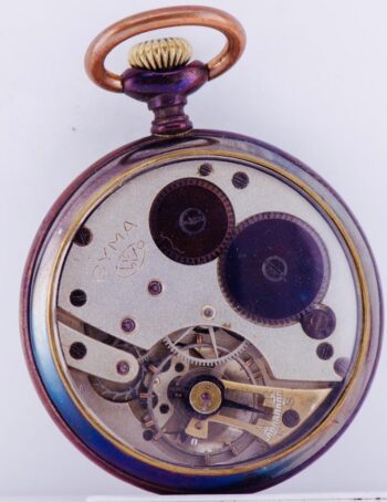Antique Pocket Watch Masonic Fancy Enamel Dial Demonstrator Visible Movement