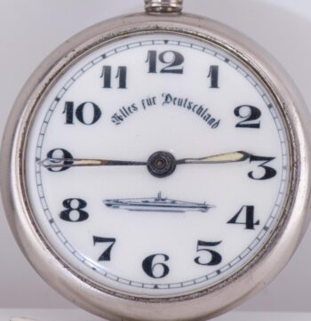 Antique WWI German U-Boat Submarine Officer Award Pocket Watch 49mm Perfect