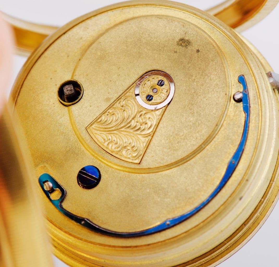 Queen Victoria Diplomatic Presentation Pocket Watch Enamel 18k Gold Silver 52mm