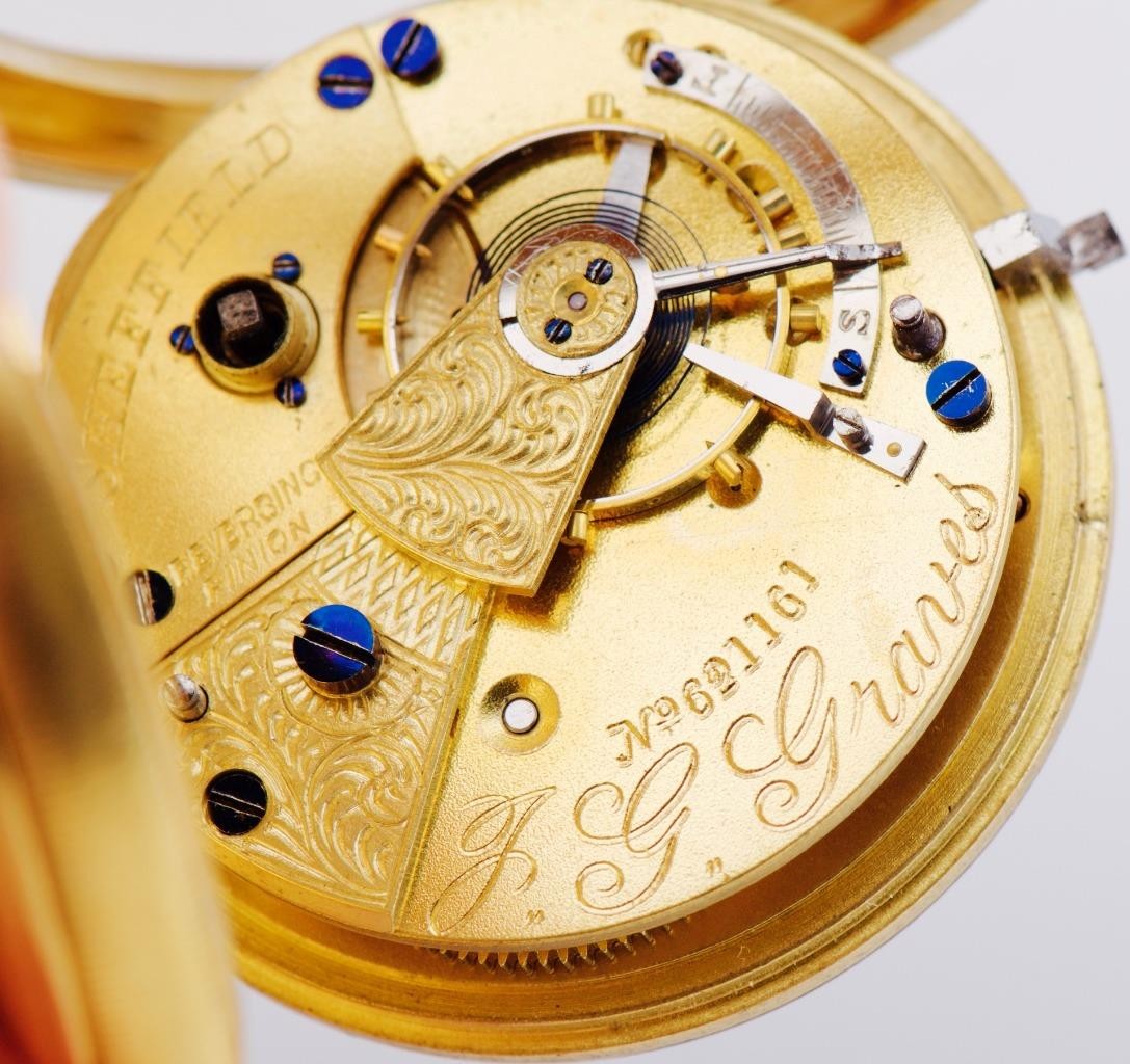 Queen Victoria Diplomatic Presentation Pocket Watch Enamel 18k Gold Silver 52mm