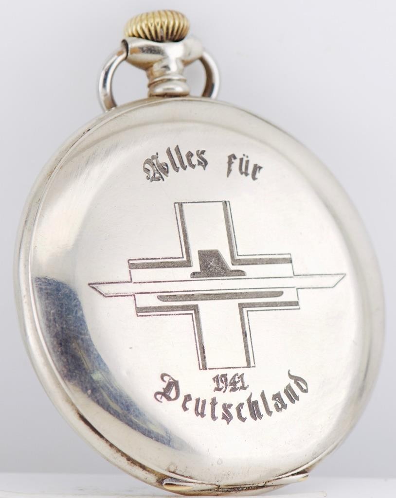 1941 CYMA German Navy Submarine U-Boat Officer Award Pocket Watch 50mm