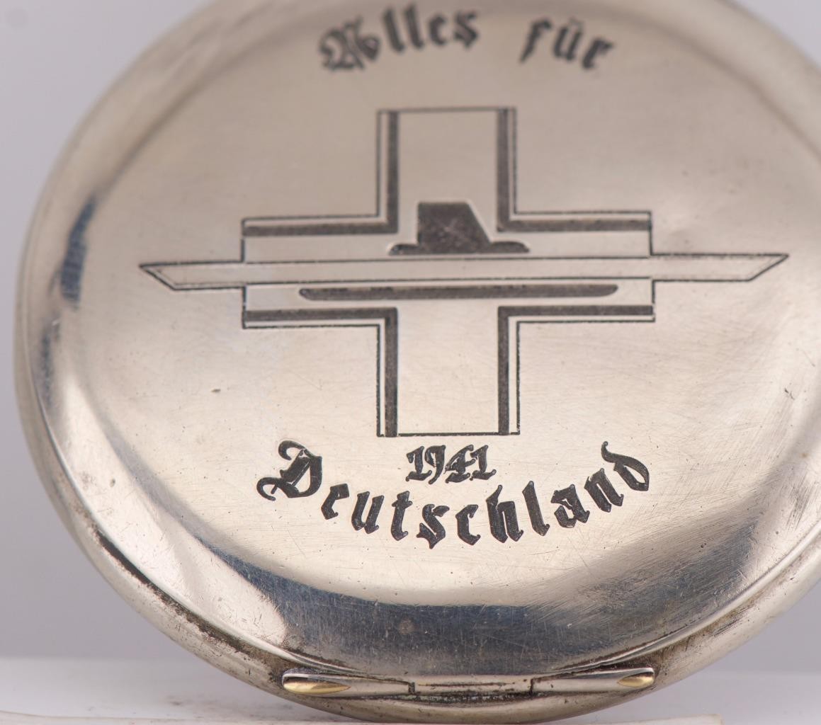 1941 CYMA German Navy Submarine U-Boat Officer Award Pocket Watch 50mm