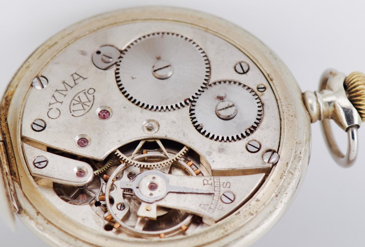 1941 CYMA German Navy Submarine U-Boat Officer Award Pocket Watch 50mm