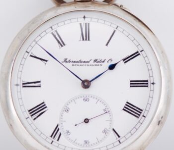 Antique 1916 WWI German Navy Officer Presentation IWC Chronometer Silver Watch